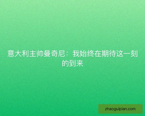 意大利主帅曼奇尼：我始终在期待这一刻的到来