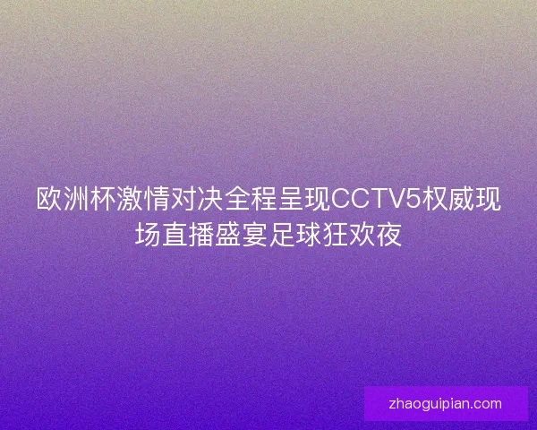 欧洲杯激情对决全程呈现CCTV5权威现场直播盛宴足球狂欢夜