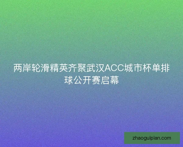 两岸轮滑精英齐聚武汉ACC城市杯单排球公开赛启幕 两岸轮滑精英齐聚武汉ACC城市杯单排球公开赛启幕