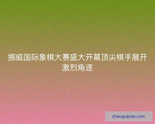 挪威国际象棋大赛盛大开幕顶尖棋手展开激烈角逐 挪威国际象棋大赛盛大开幕顶尖棋手展开激烈角逐